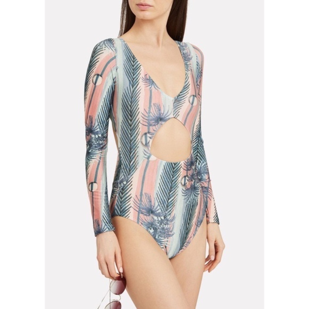 PatBO Sunset Stripe Cut Out One Piece
Swimsuit